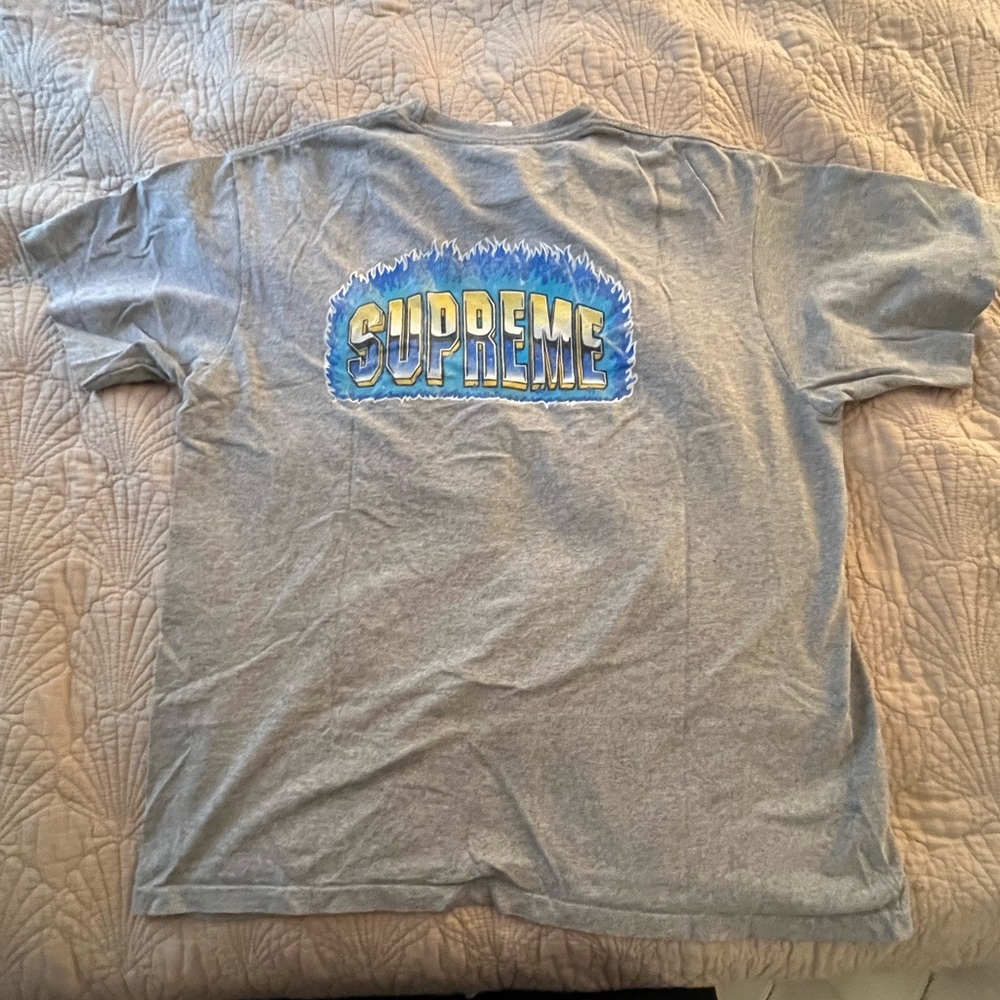 supreme flame letter tee